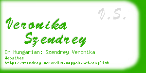 veronika szendrey business card